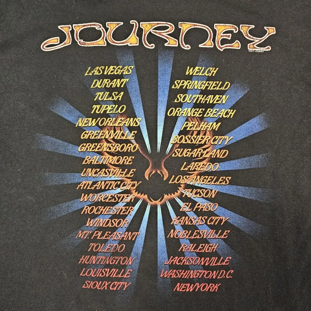 Journey 2017 Tour Tshirt Medium Concert Band Music Metal Rock Retro Y2K Grunge - Picture 5 of 8